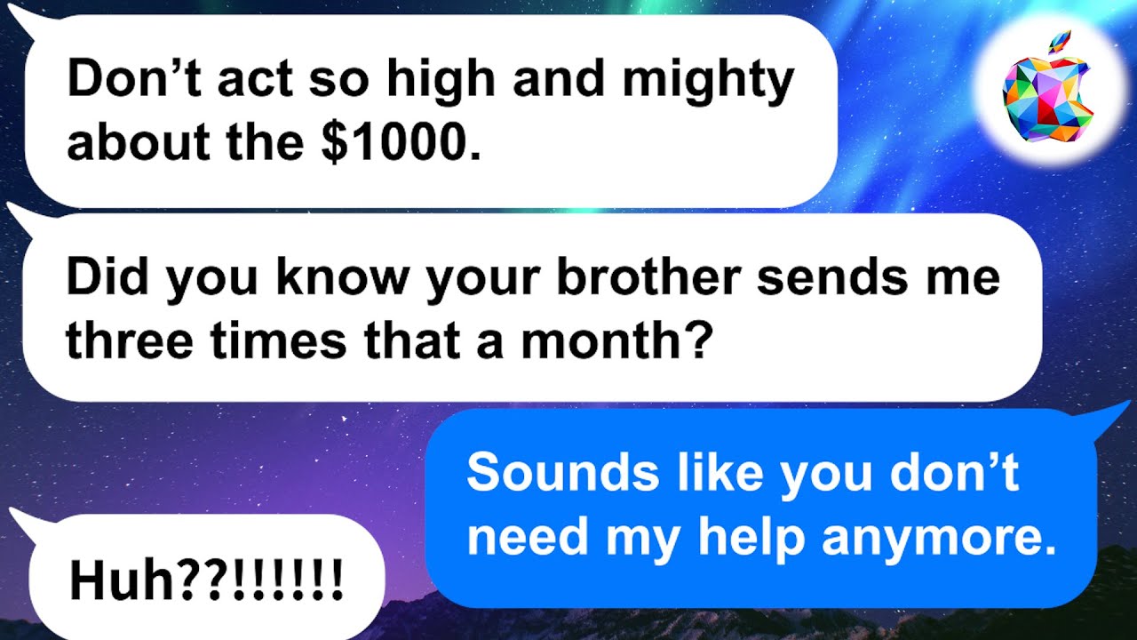 【Apple】I've been giving my mom $1,000 every month for years but apparently it's not good enough...
