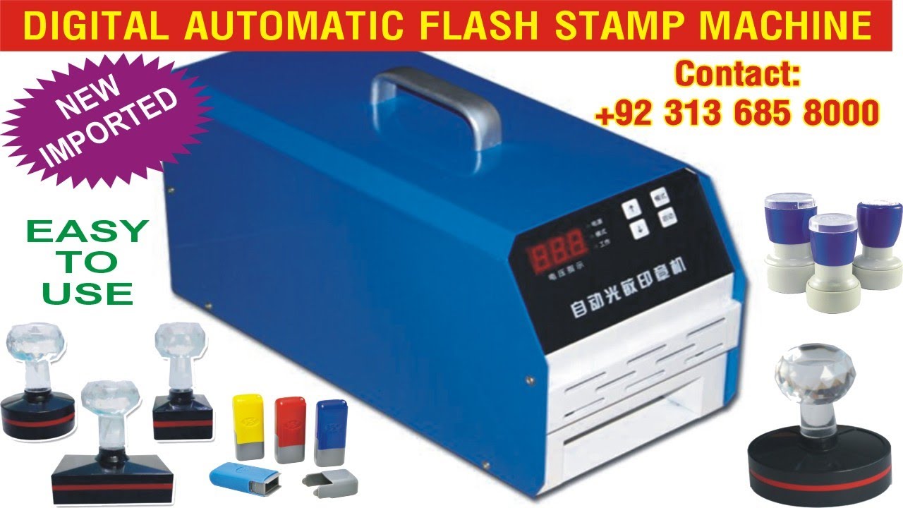 BLUE DIGITAL FLASH STAMP MACHINE | BH AUTOMATIC FLASH STAMP MACHINE