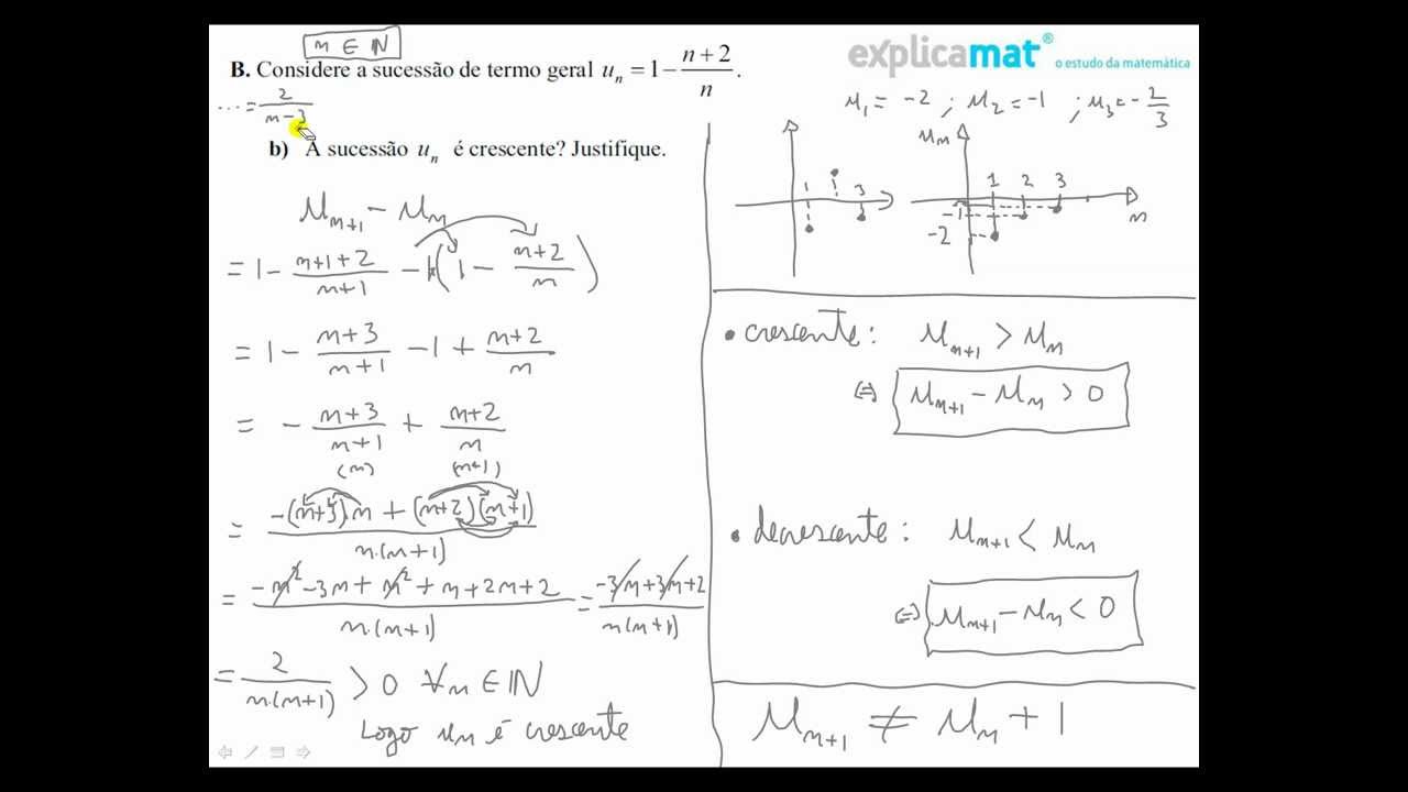 Sucessões Crescentes e Decrescentes