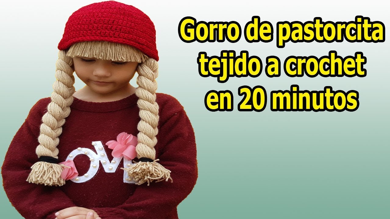 gorro de trenzas a crochet - para niñas -  tutorial - tejido - ganchillo