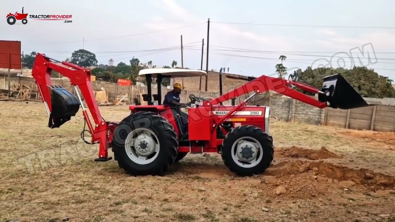 Massive 390 4WD Tractor with Front & Backhoe Loader | Tractor Provider