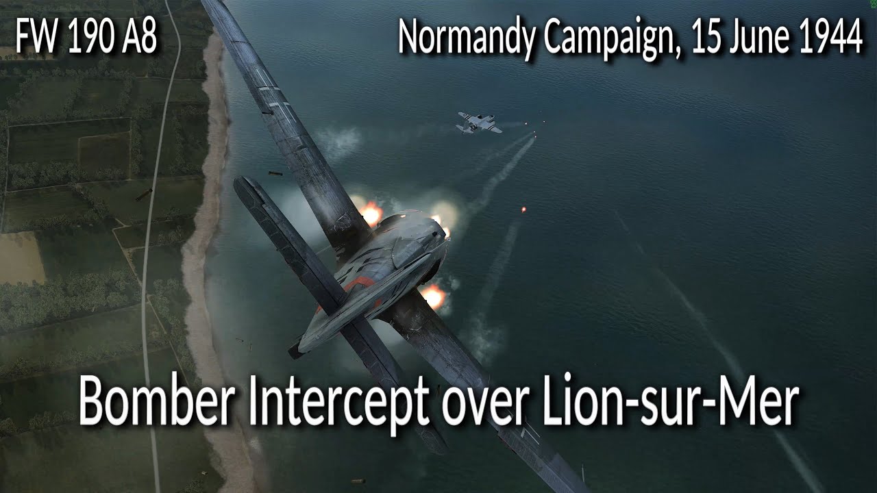 FW 190 A8 vs. B-26 Marauders: Bomber intercept over Lion-sur-Mer | Cinematic WW2 Air Combat Missions