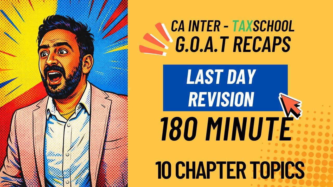 CA Inter GST Marathon 🔥 | GOAT Recaps of Entire Syllabus | Jan 2026 Exam Last-Minute Revision LIVE