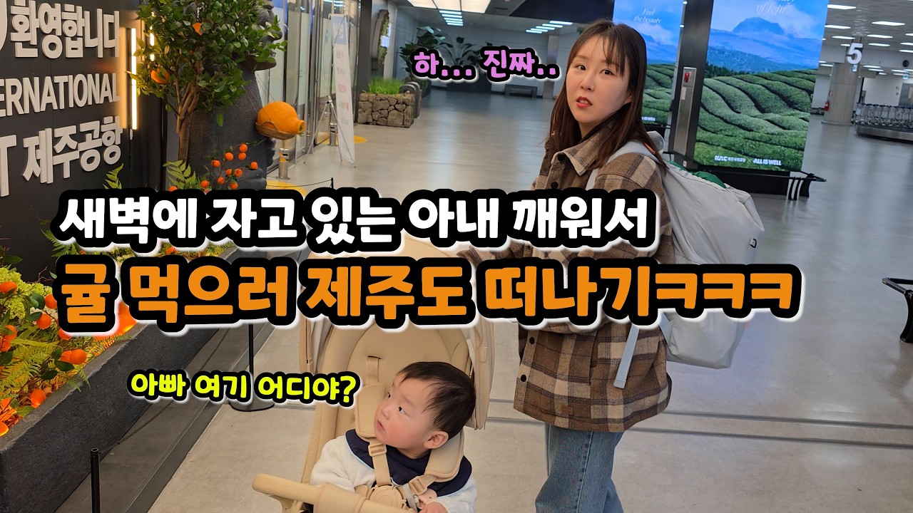 자고있는 아내 깨워서 귤 먹으러 제주도로 갑니다!!ㅋㅋㅋ