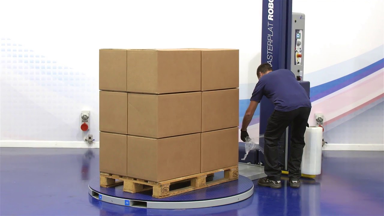 Robopac Masterplat Plus Semi Auto Stretch Wrapping Machine