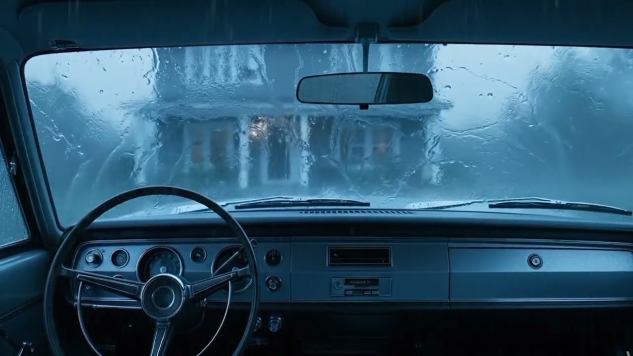 Heavy Rain ASMR Inside a 1969 Dodge | Relaxing Car Cabin Sounds for Sleep
