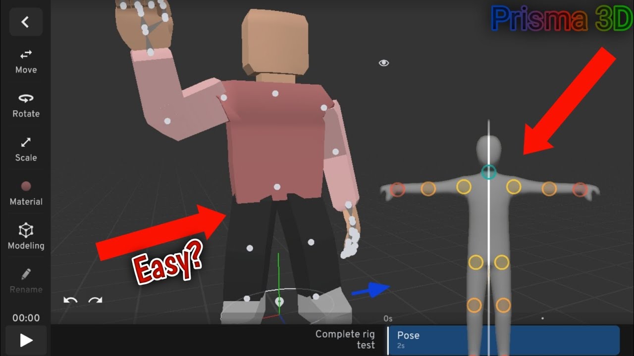 Rigging in Prisma 3D 3.0.2 | 3D animation app | ep5