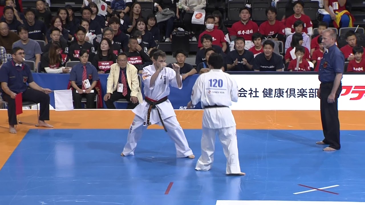 【新極真会】Court2 2ndRound16 man Lucas Cavalheiro vs Daiki Kato The 12th World Karate Championship