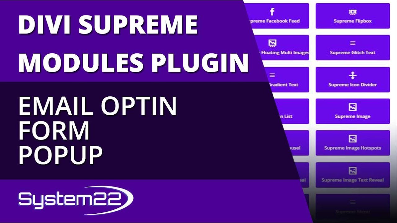 Divi Supreme Modules Popup Email Optin 👍