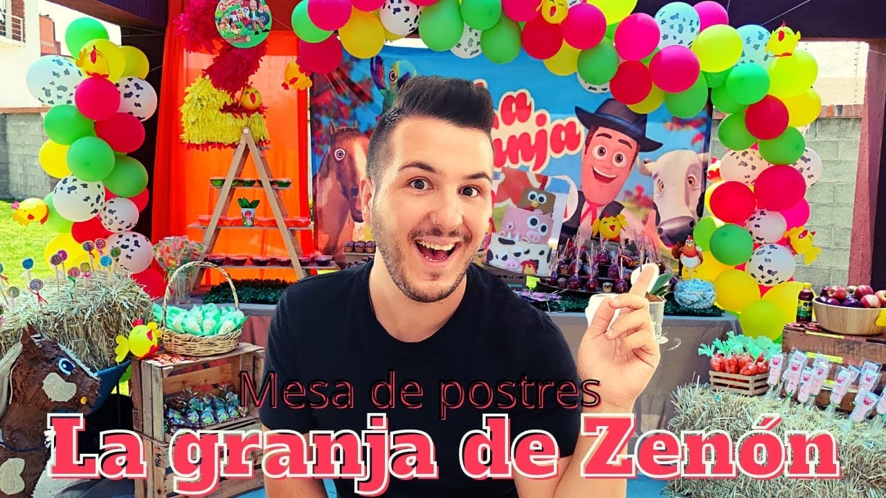 MESA DE DULCES - LA GRANJA DE ZENÓN 🍭 FIESTA TEMÁTICA DE LA GRANJA DE ZENÓN 🐓🐖MESA DE POSTRES