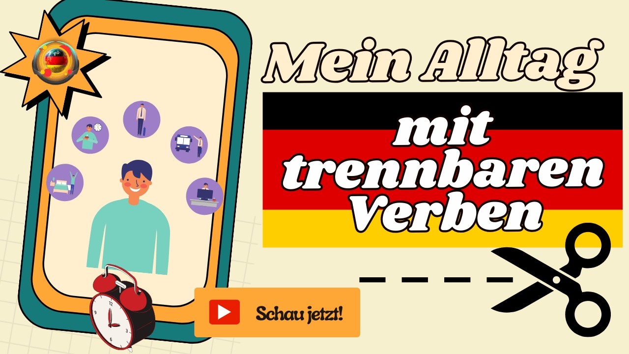 Tagesablauf Song ⏰ mit TRENNBAREN ✂️ Verben | Mein Alltag LIED | Daily routine Song  in German