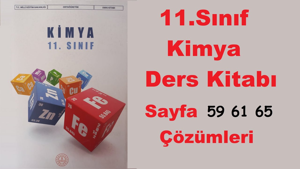 Kimya 11 MEB Ders Kitabı Sayfa  59 61 65 Çözerek Öğrenin Modern Atom Teorisi