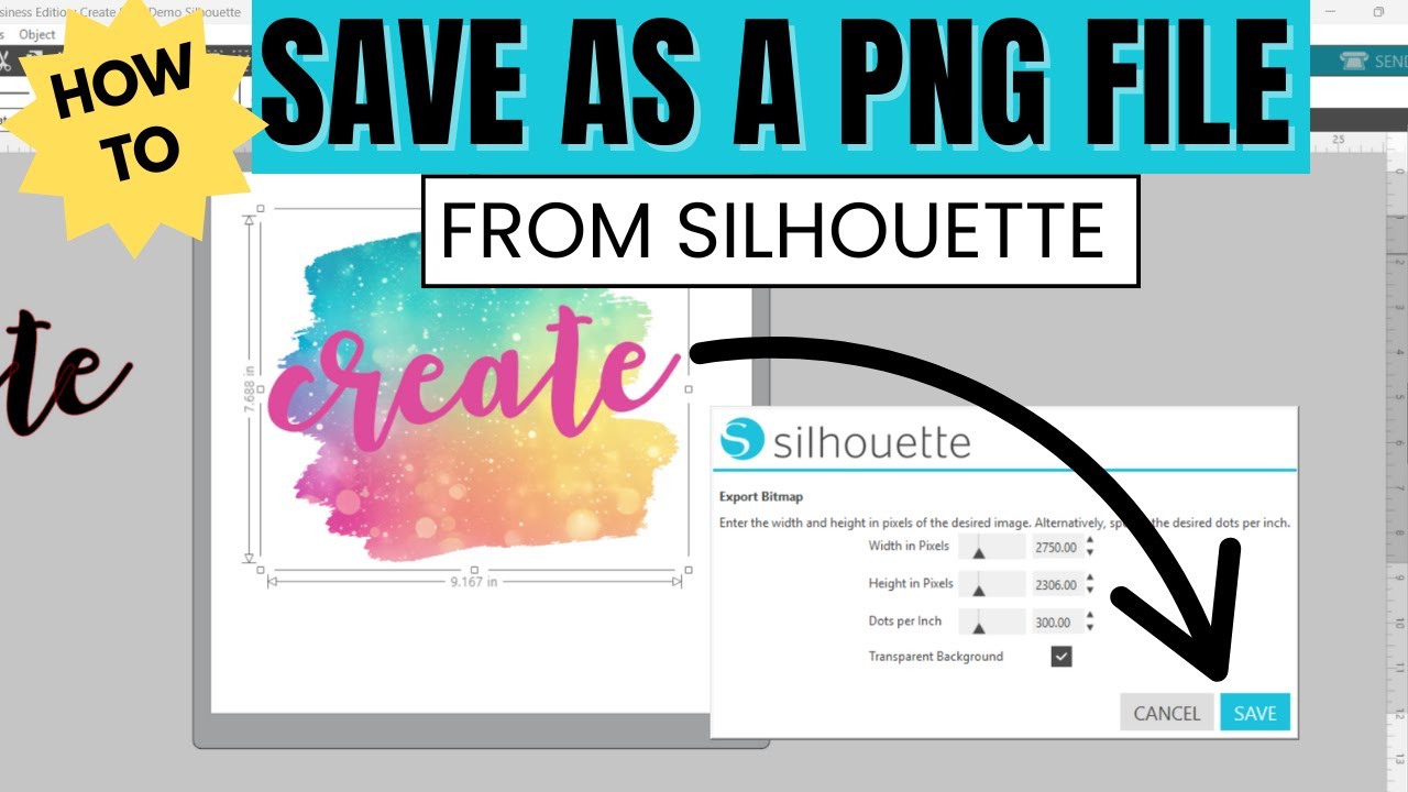 How to Save as PNG in Silhouette Studio + Upload to Siser&reg; Easy&reg; Transfers for DTF Prints