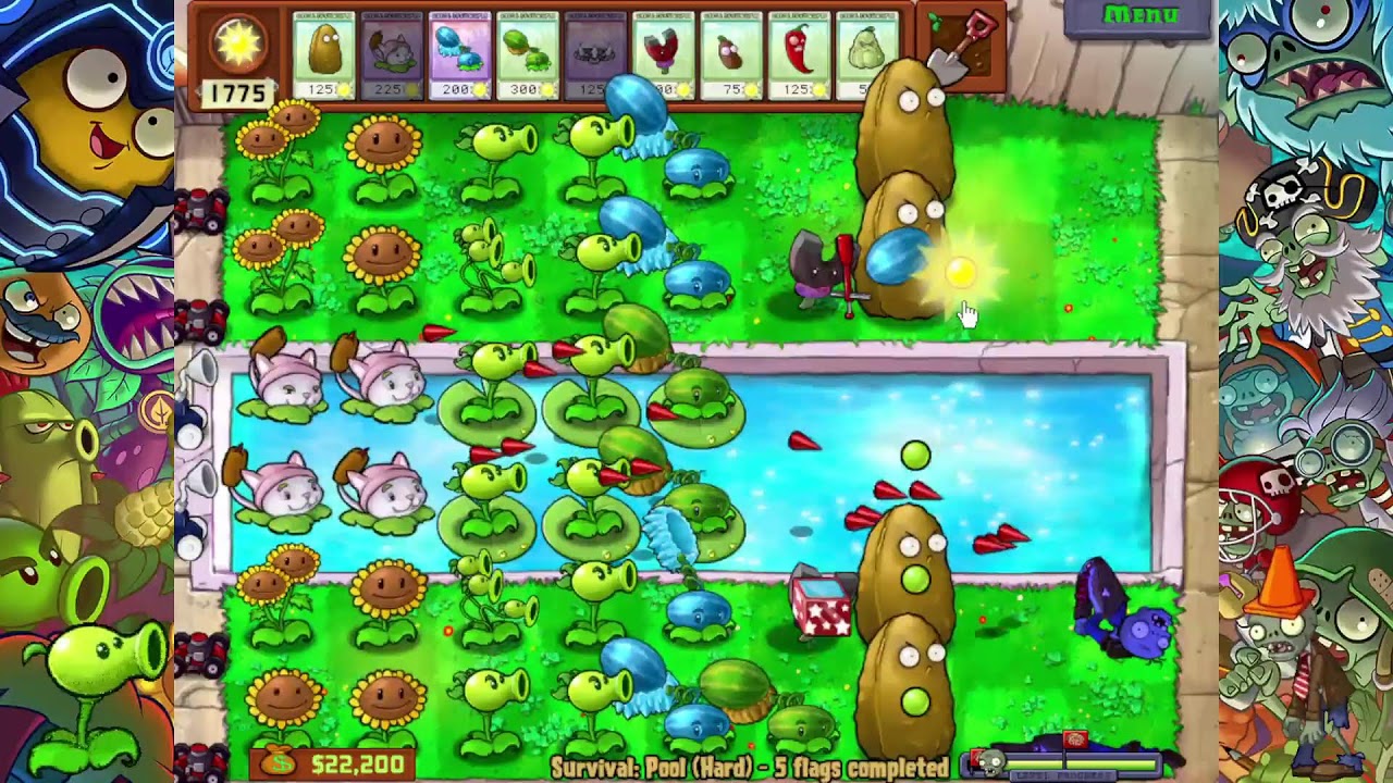 Let's Play Plants vs. Zombies Part 21: Surviving the Night