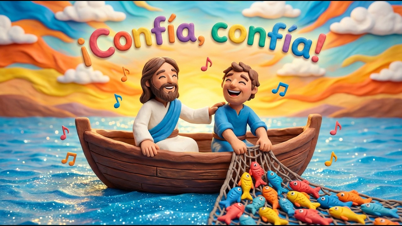 “¡La pesca milagrosa! 🐟⛵ ¡Confía, confía en Jesús!”
