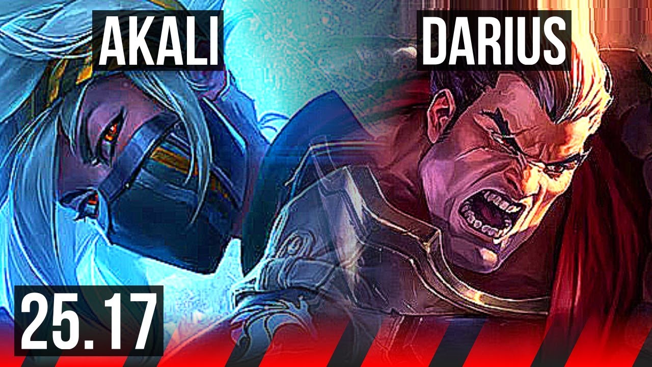 AKALI vs DARIUS (TOP) | 8/1/4, Legendary, 800+ games | EUW Master | 25.17