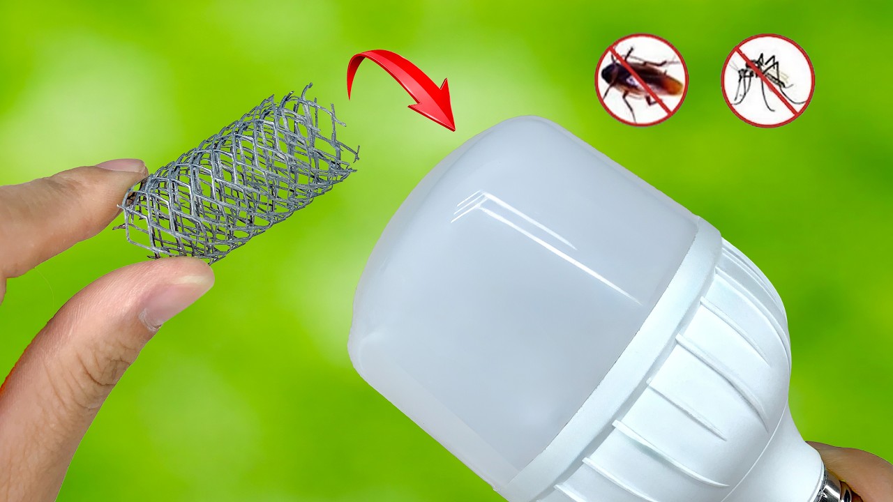 Mosquito Killer DIY – Turn A Broken LED Bulb Into A Powerful UV Electric Mosquito Trap