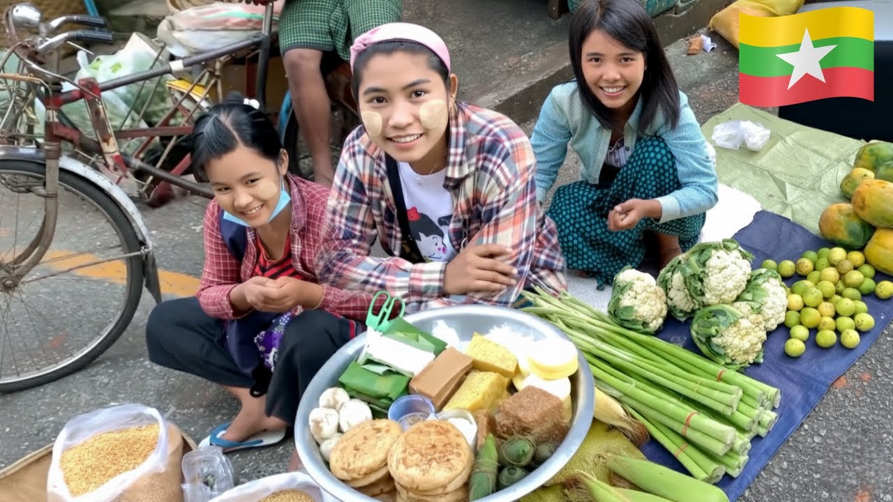 Morning Life in Yangon: Markets & Breakfast 🇲🇲
