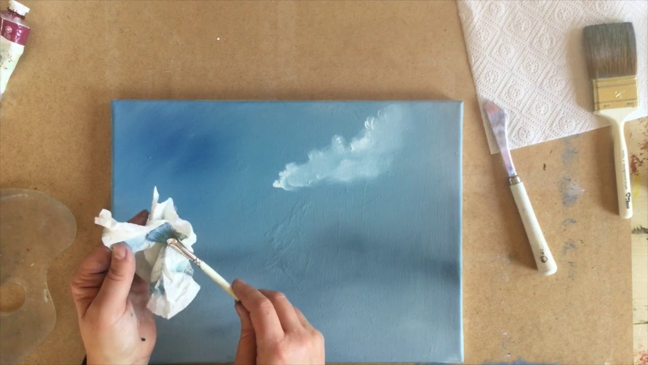Malen lernen mit Christiane - Ölmalen nach Bob Ross: Wolken