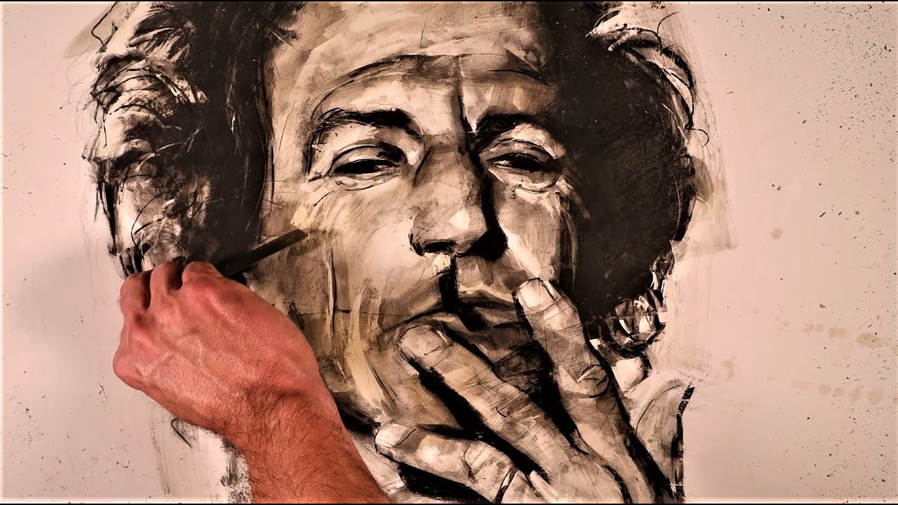 Carboncino, olio di lino e stucco. Esercitazione tecnica n°7