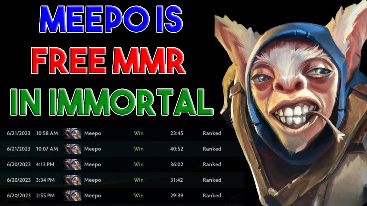 This is Why Meepo is Free MMR in Immortal Bracket 😂