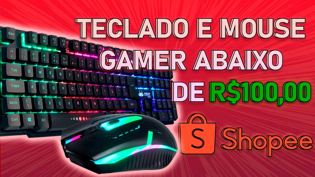 TECLADO E MOUSE GAMER DA SHOPPE MUITO BARATO! (KNUP KP-TE115)