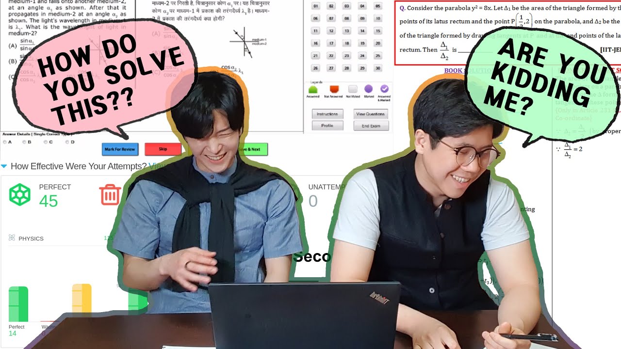 Can Korean University Graduates solve Indian Entrance Test?! | Koreans take JEE