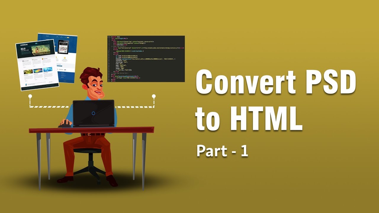 Converting PSD TO HTML | Fetching Font From Photoshop | Part 1 | Eduonix