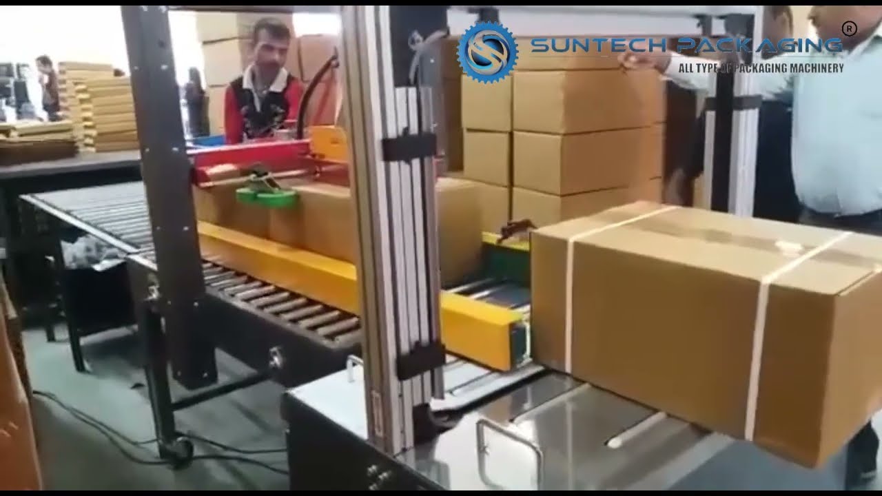 Combo Fully Automatic Box Strapping And Taping Machine for Corrugated Boxes#boxpackaging 9820778501