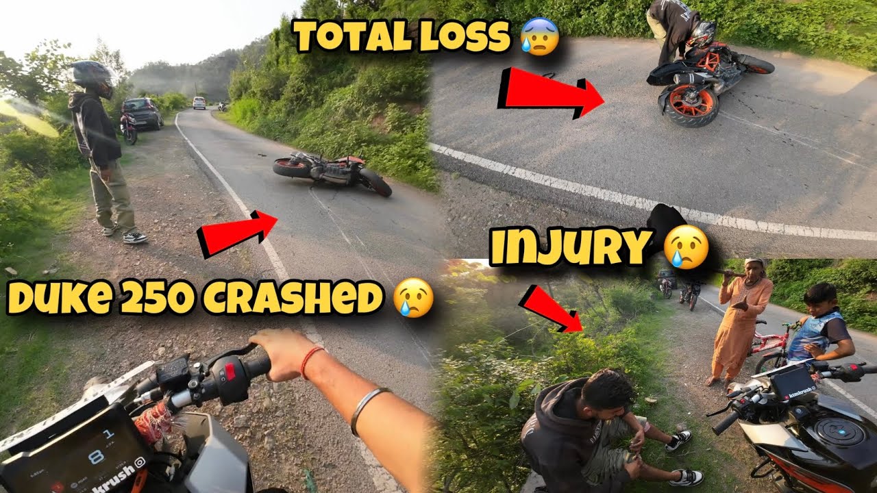 KTM Duke Deadly Crash💔😭 Bike Total Loss😱😨 Sereous iNJURY😢