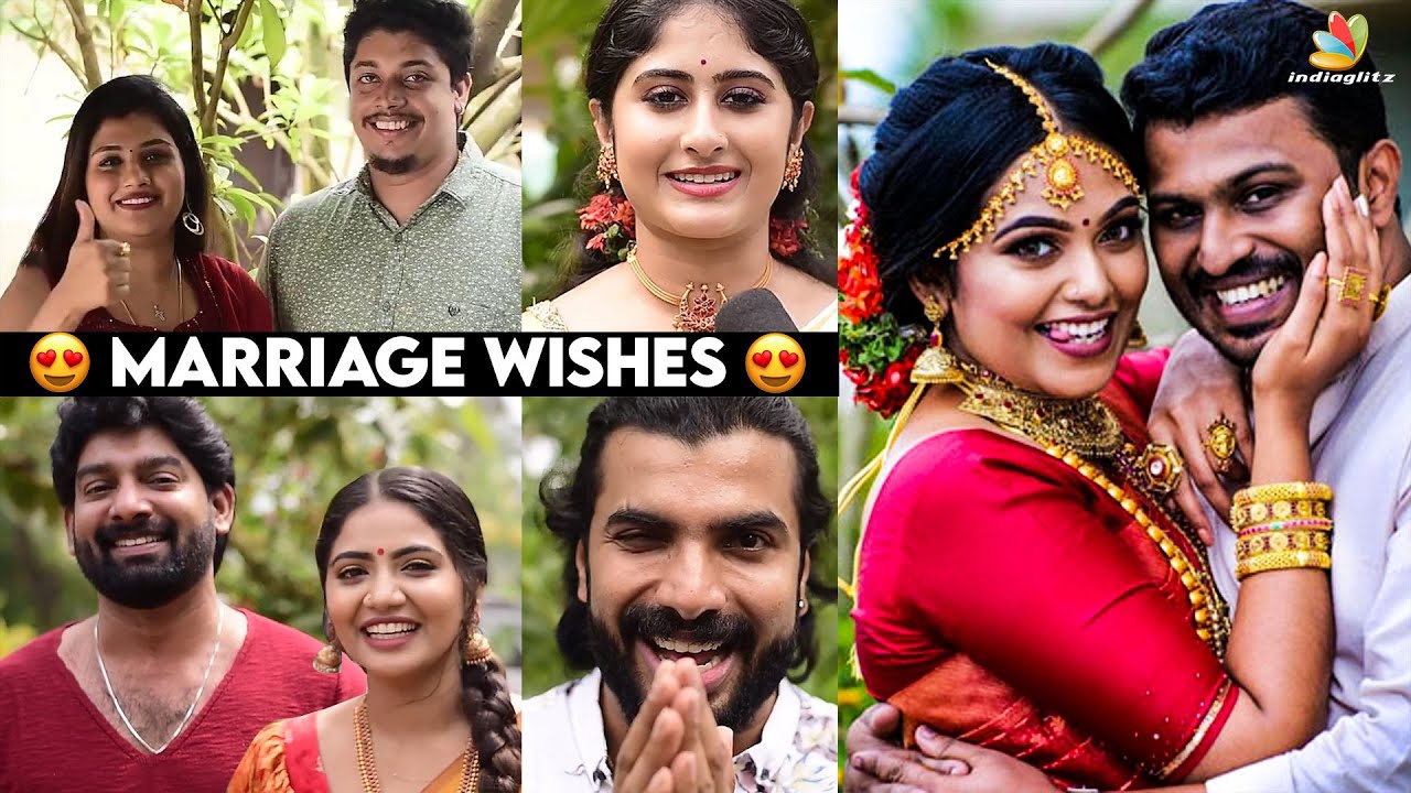 Celebrities Wishes to Rebecca Santhosh & Sreejith Vijayan 😍 | Serial Actress Marriage Video