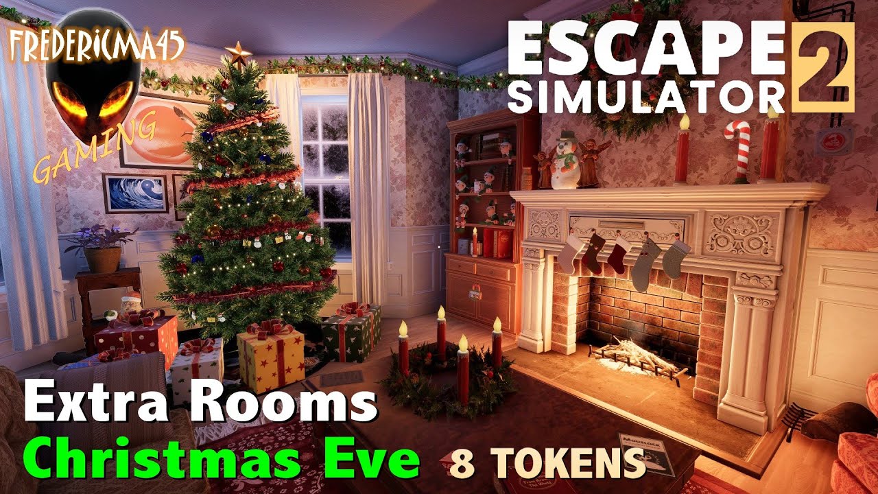 ESCAPE SIMULATOR 2 CHRISTMAS EVE Extra Room / All Tokens Location + Darkest Puzzle