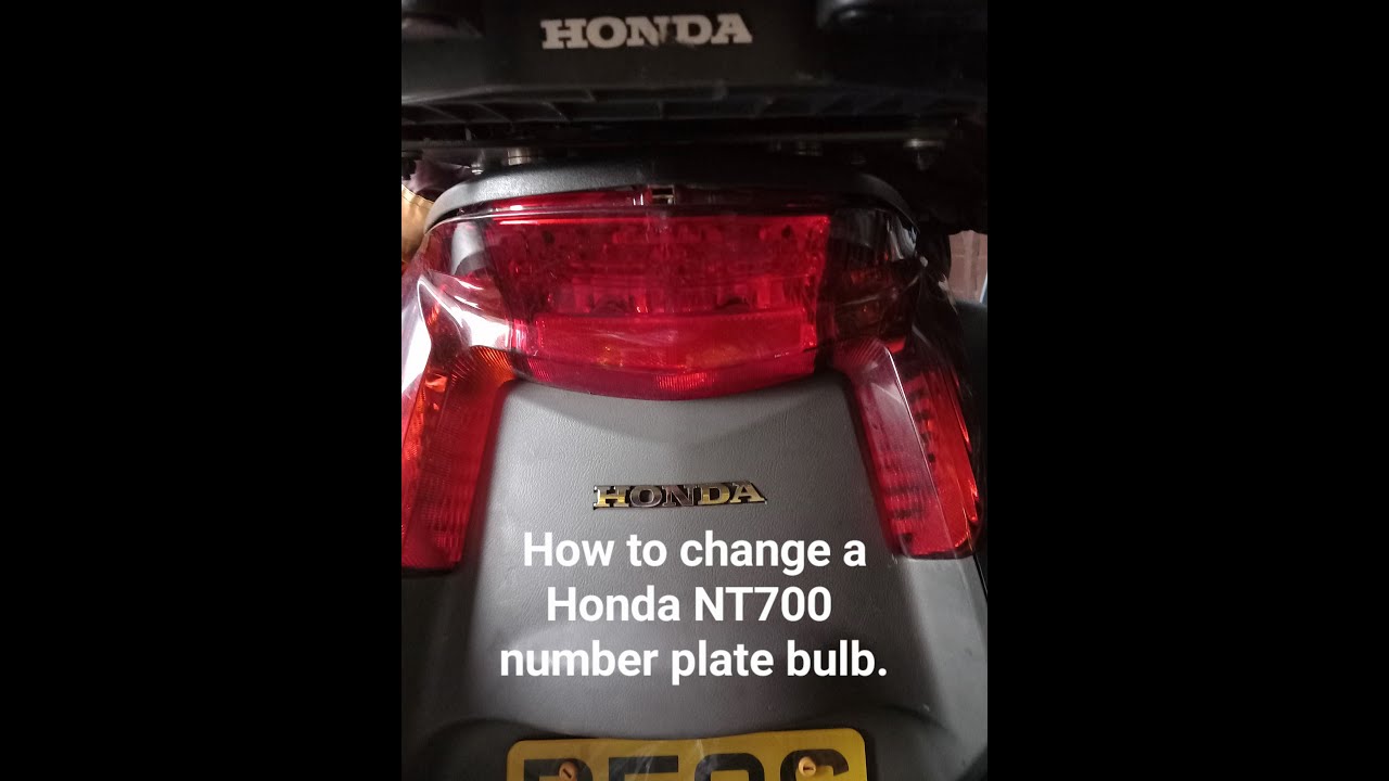 Honda NT700 Deauville.. how to change the  number plate bulb.
