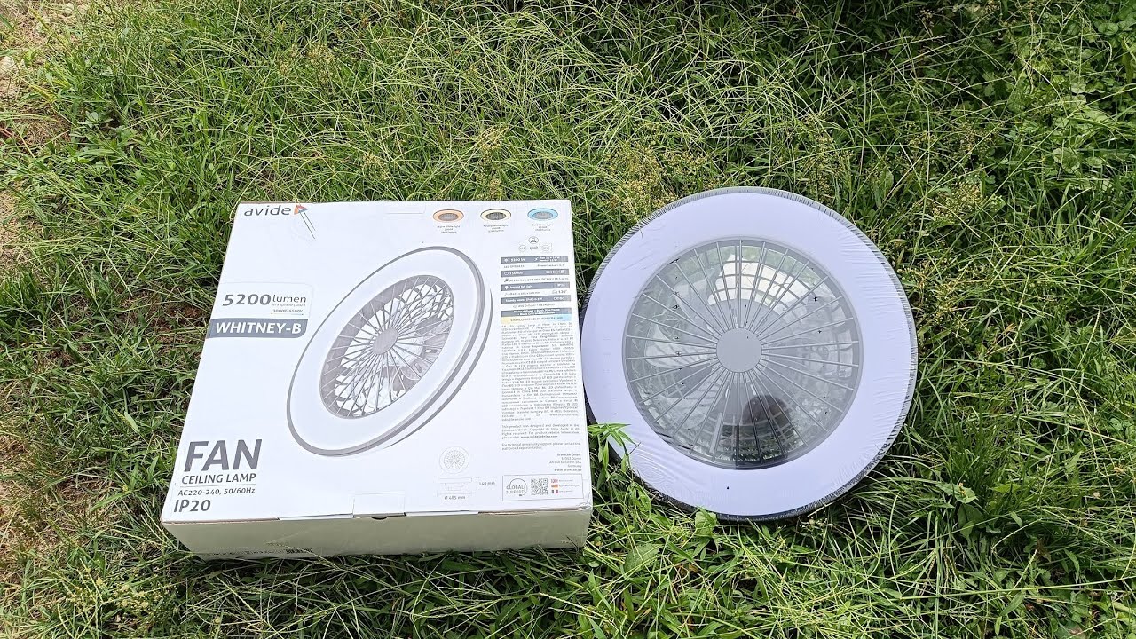 Mennyezeti ventilátor és LED lámpa (CCT) távirányítóval 48W - Avide Whitney