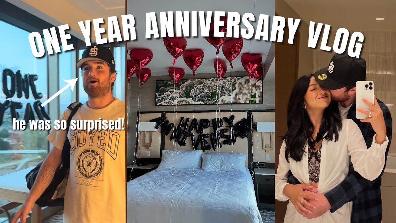 SURPRISING MY BOYFRIEND FOR OUR ONE YEAR ANNIVERSARY!