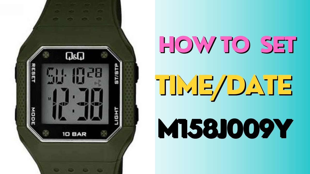 How to Set Time Q&Q M158J009Y
