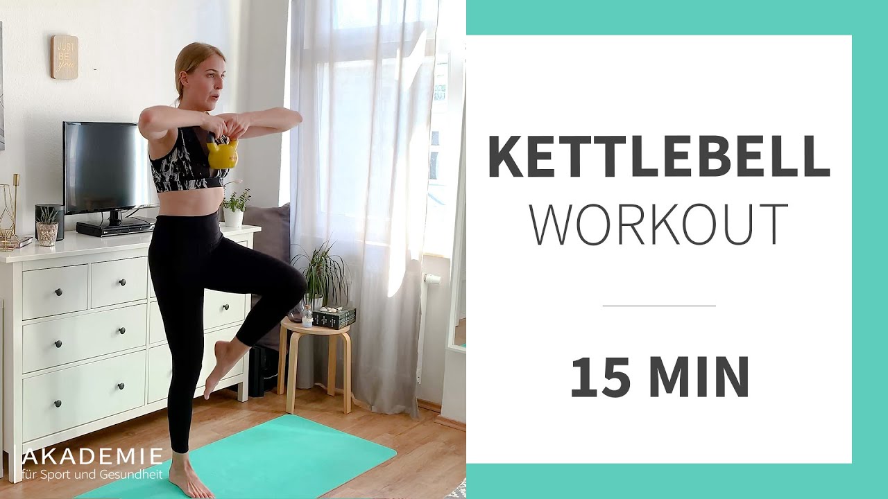 15 Min. Kettlebell HIIT Workout | Full Body Kettlebell Übungen für zu Hause