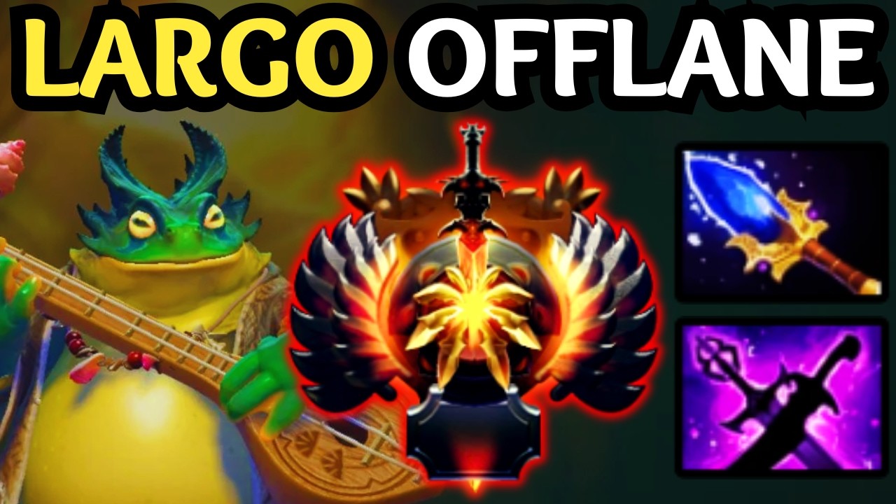 🔥 GOD MODE LARGO Offlane — Infinite Guitar Play 🔥 Dota 2 Offlane