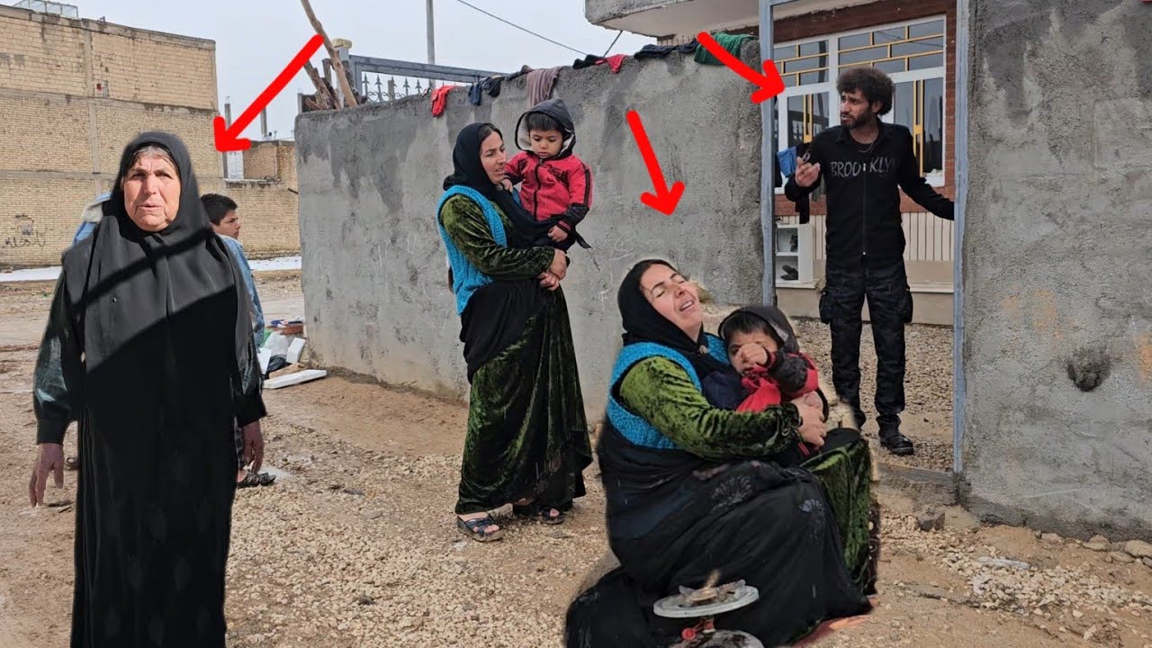 The tears of a displaced mother and her children as their house was sold.