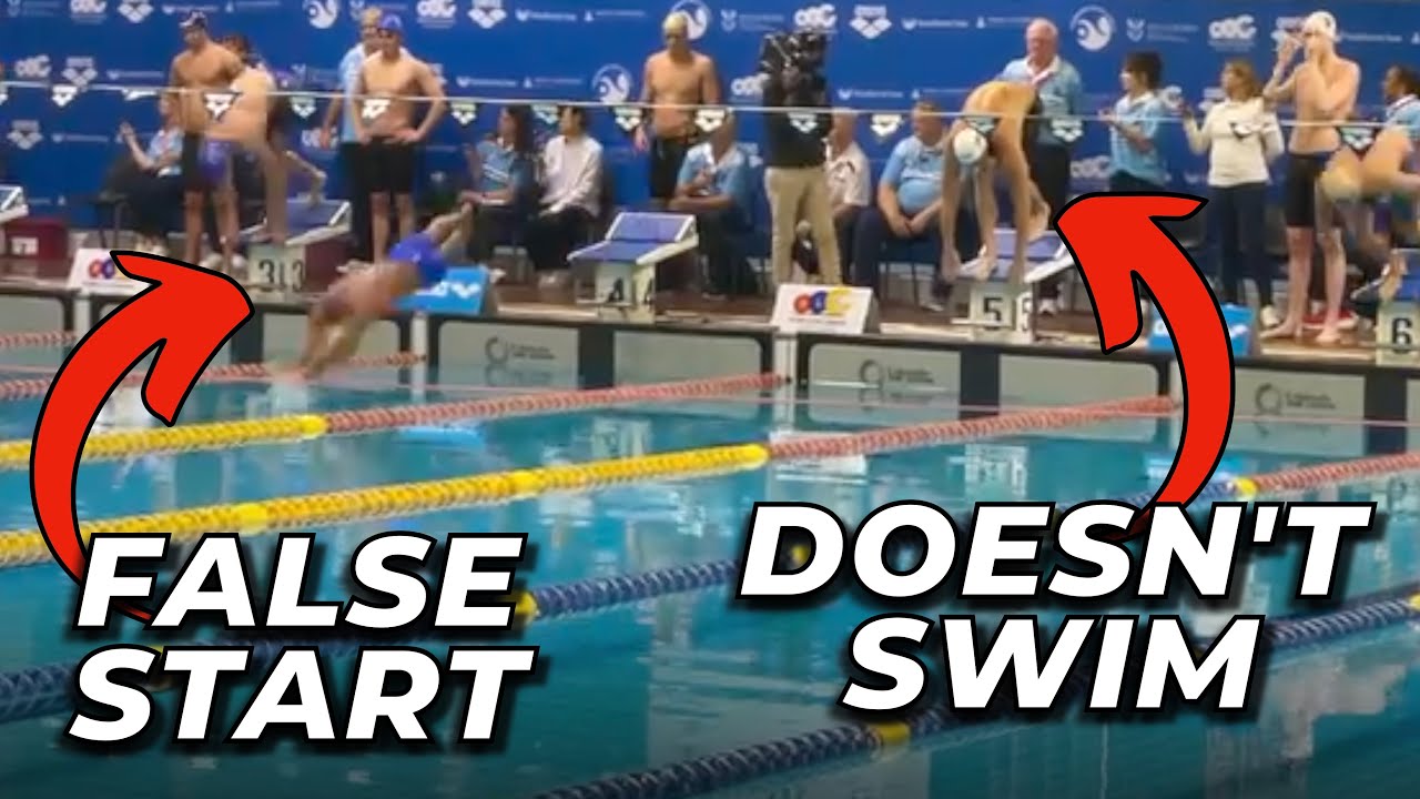 a scream in the crowd causes CHAOS at swim meet