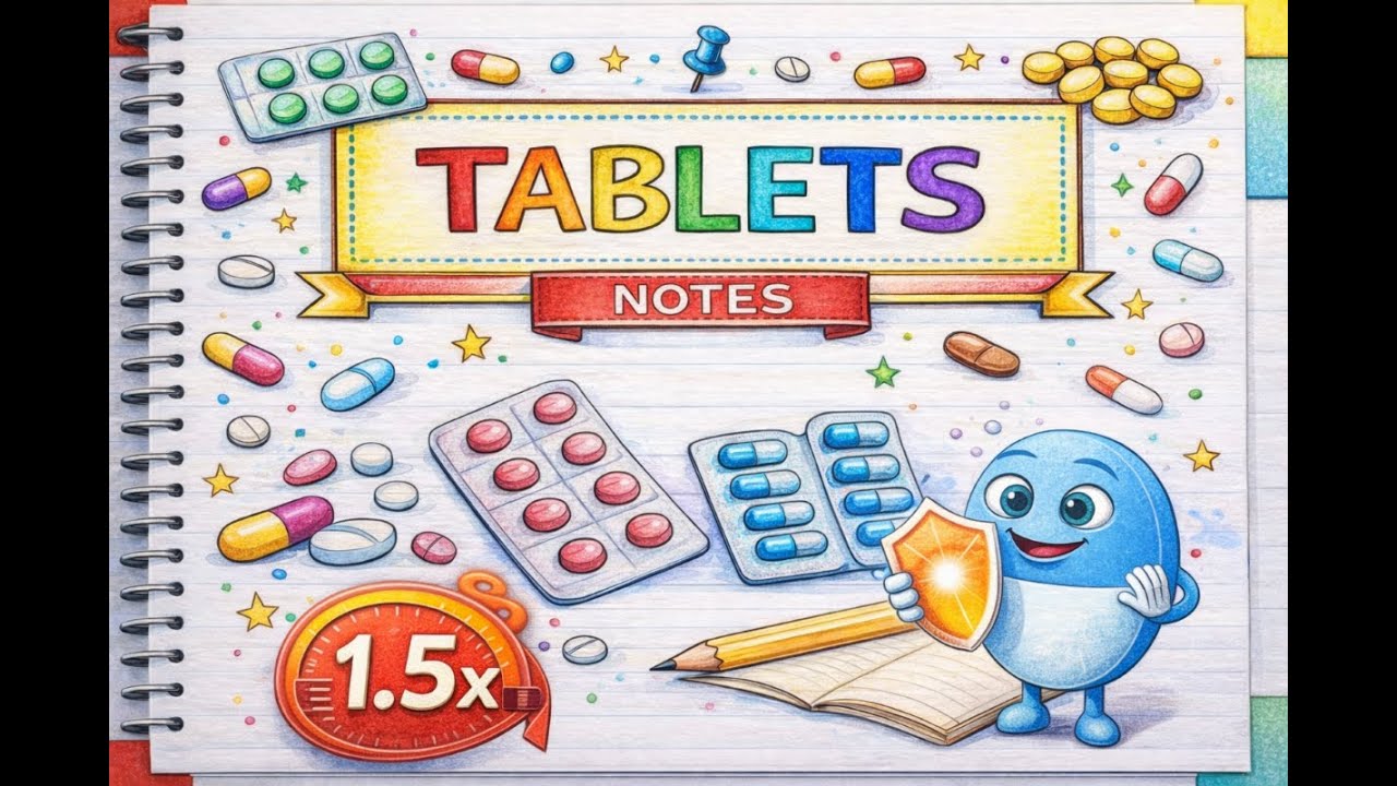 “Introduction to Tablets | B.Pharm / D.Pharm Easy Lecture”