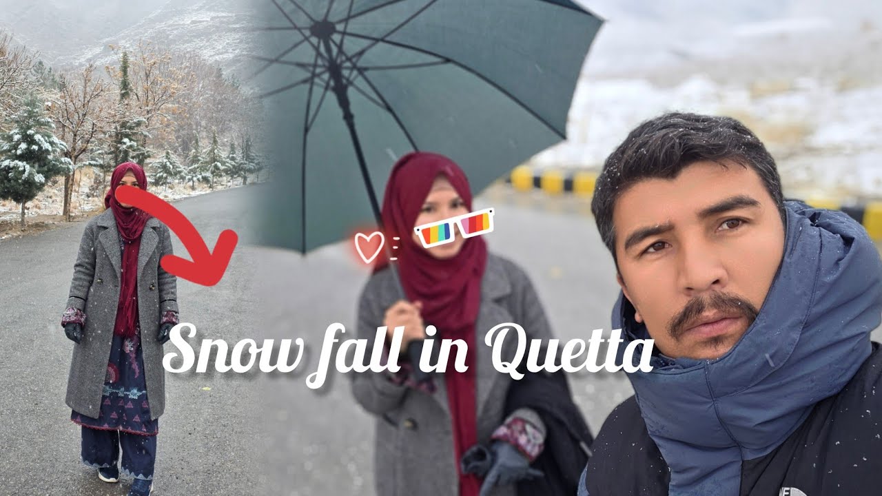 2ndSnow❄️ fall🌨 in Quetta Pakistan 26 January 2026 #morning walk👫 with hubby