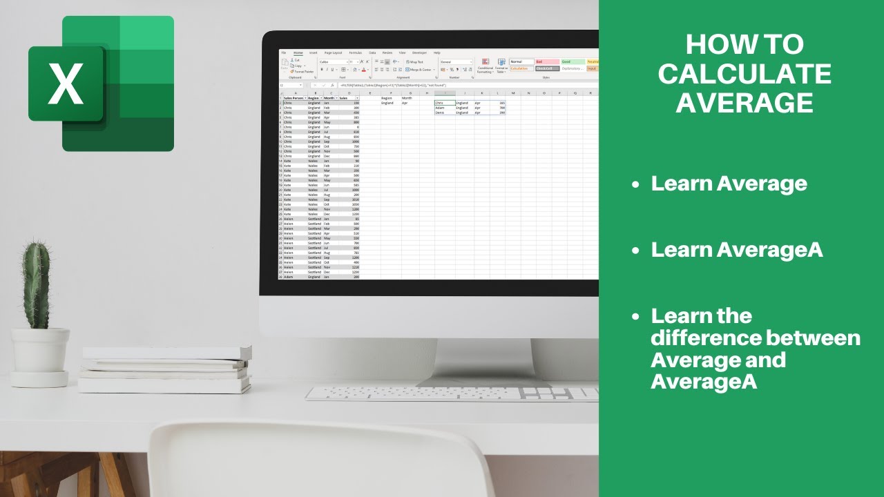 Microsoft Excel How to Calculate Average in Excel - ⚡ Quick Tutorial ⚡