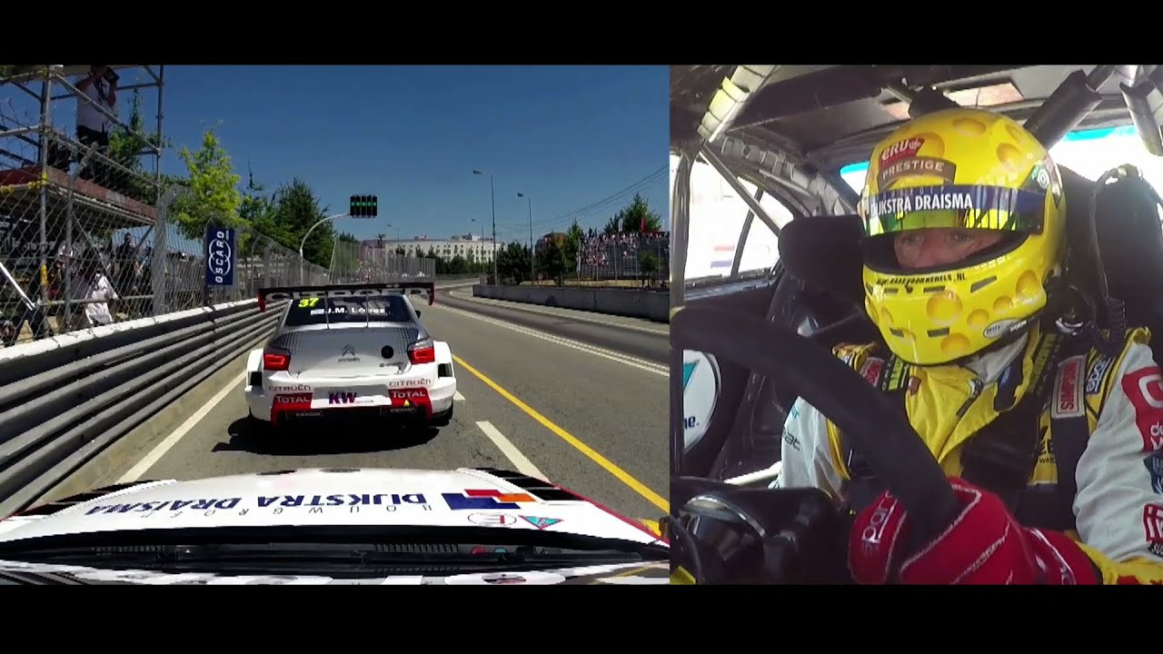 Круг на борту на уличной трассе Вила-Реал, Том Коронель, FIA WTCC Португалия 2015