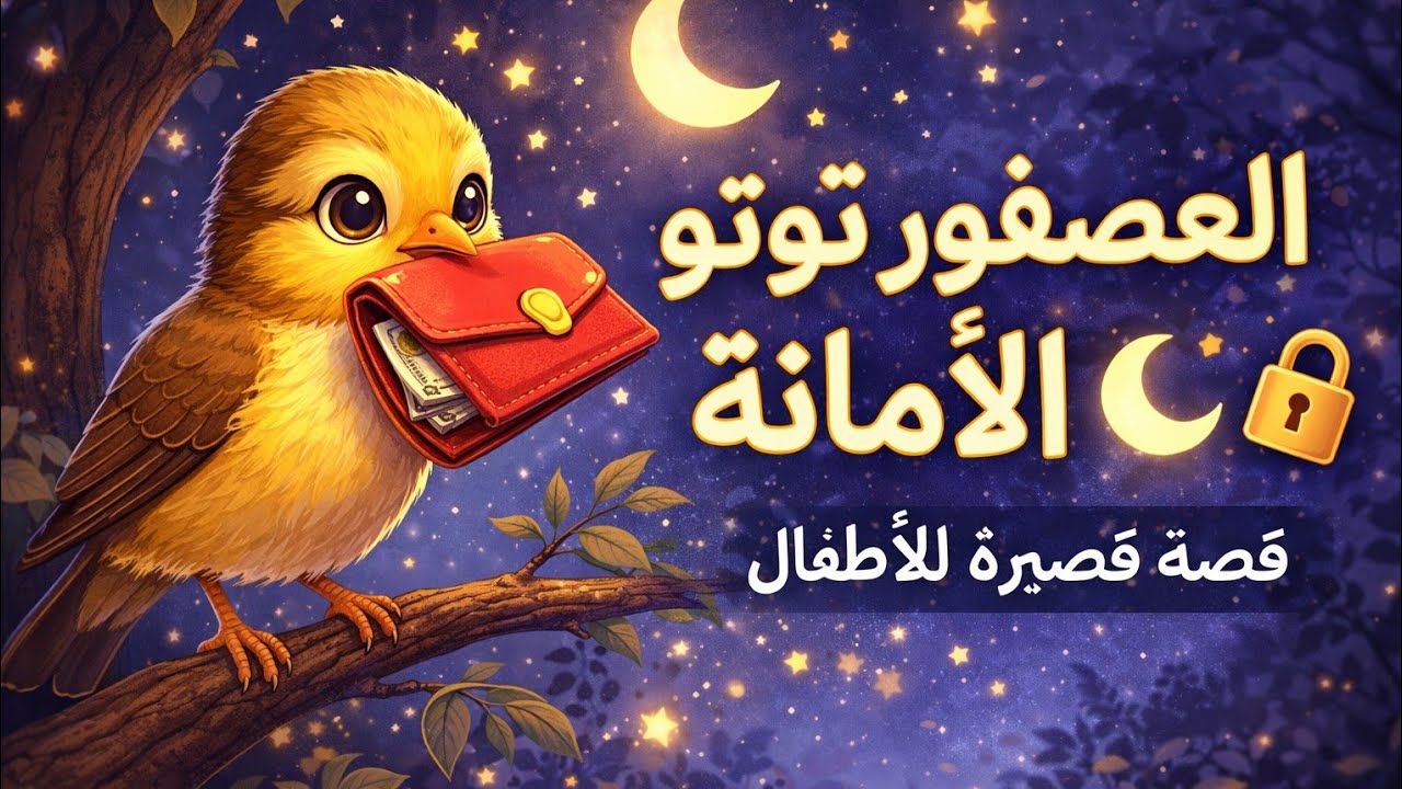 قصه العصفور الصغير قبل النوم 🌙 | #أطفال # قصة أطفال جميلة عن الأمانة#قصص_قبل_النوم #قصص_أطفال