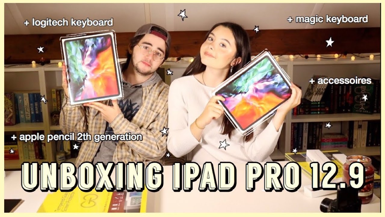 COUPLE UNBOXING IPAD 12.9 POUR L’ÉCOLE (MAGIC KEYBOARD, APPLE PENCIL 2 & ACCESOIRES)