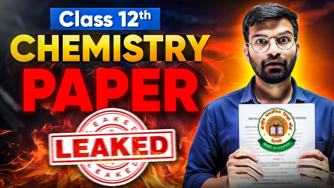 Class 12 CHEMISTRY PAPER LEAKED😱 | 100% REAL CBSE 2026 Boards Paper in my Hand🔥