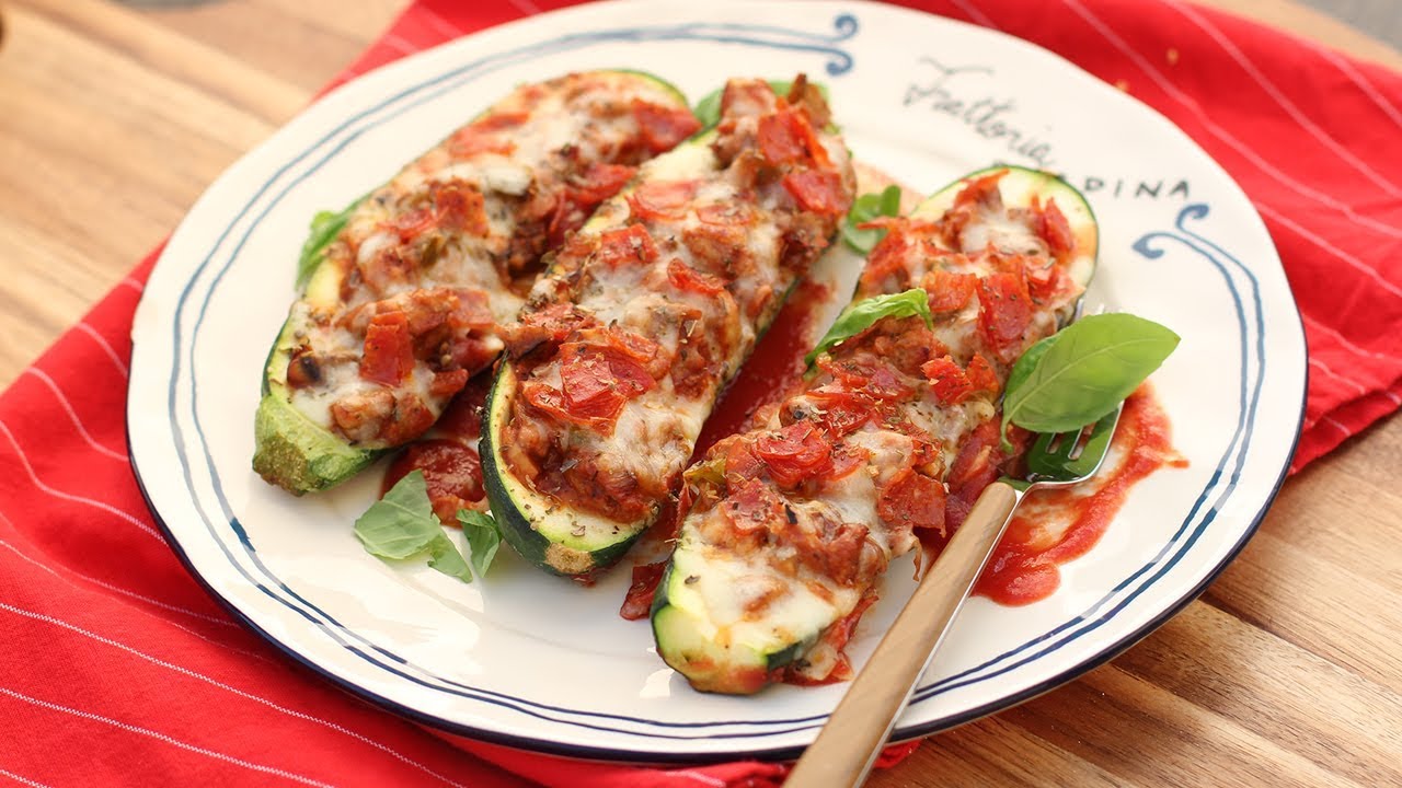 Pizza Stuffed Zucchini Recipe