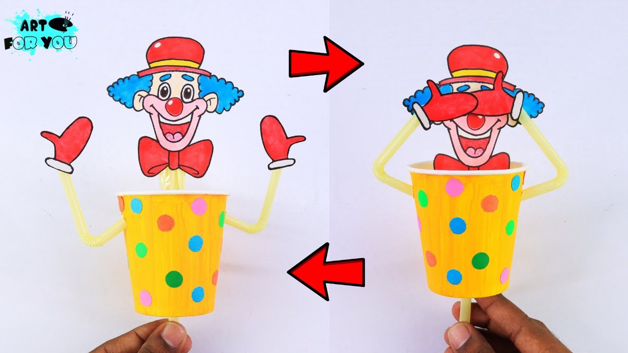 DIY Funny Paper Cup Joker | Paper cup craft ideas | how to make joker with paper cup | Funny Videos