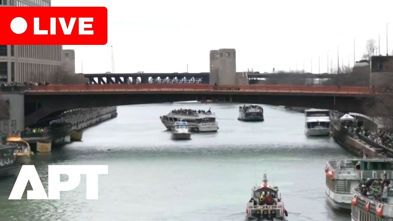 LIVE: Chicago Dyes River Green For St. Patrick's Day Celebrations | APT